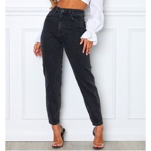 BNWT white fox boutique black boyfriend jeans